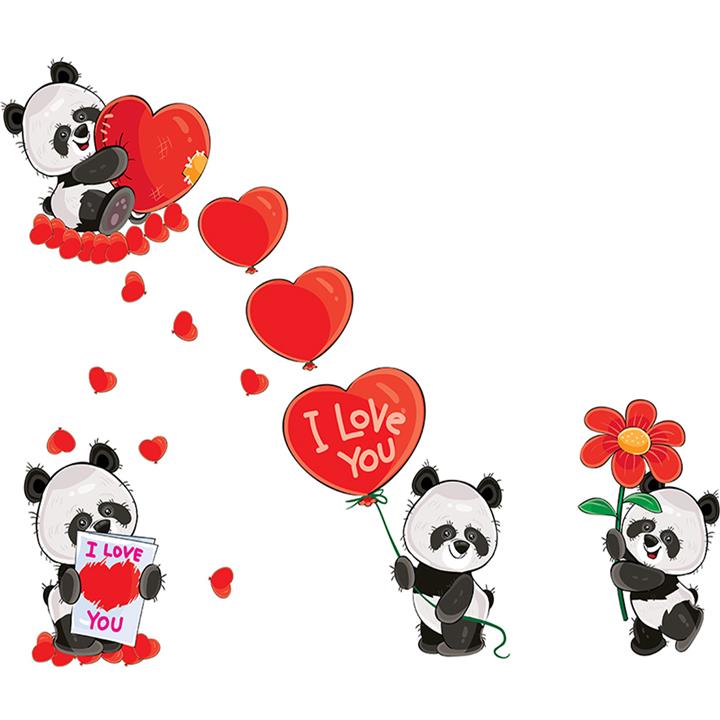استیکر کودک طرح lovely panda